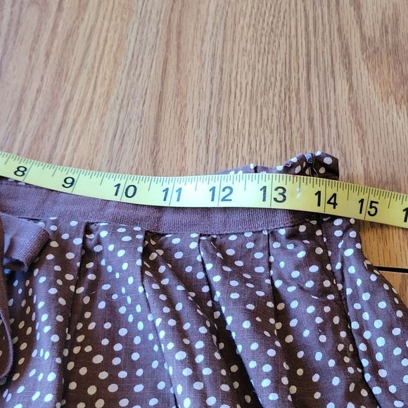 GAP midi skirt size 2 brown white pokadot - Picture 11 of 16